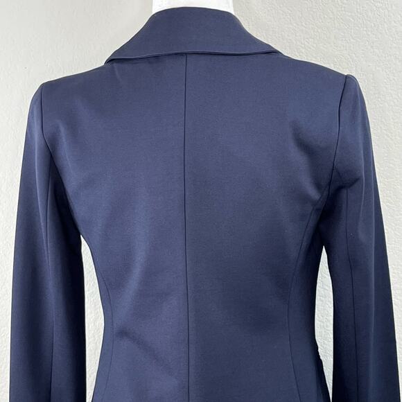 Magaschoni Navy Blue Single Breasted One Button Peak Lapel Blazer NWT Size 10 - Picture 9 of 13